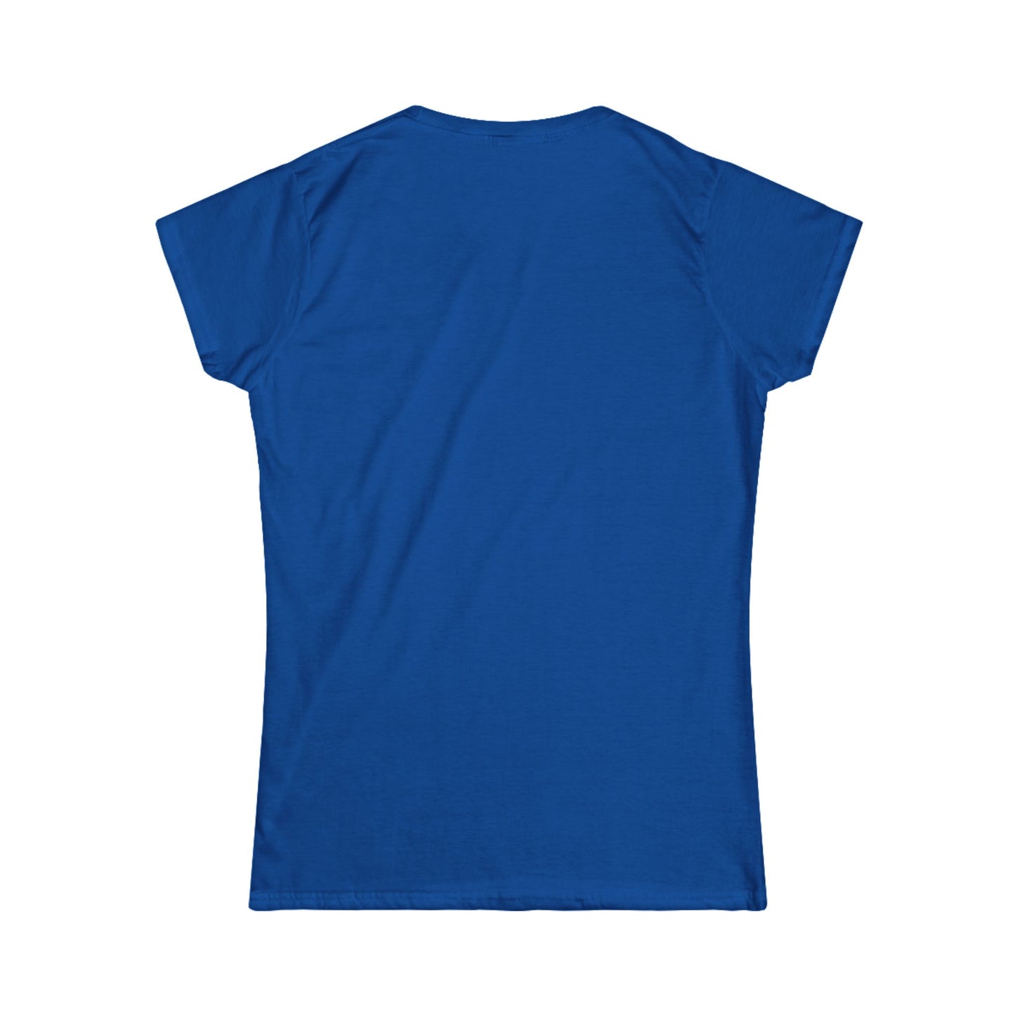 Women's Softstyle Tee with Minimalist Cross Design | Casual Faith-Inspired Shirt