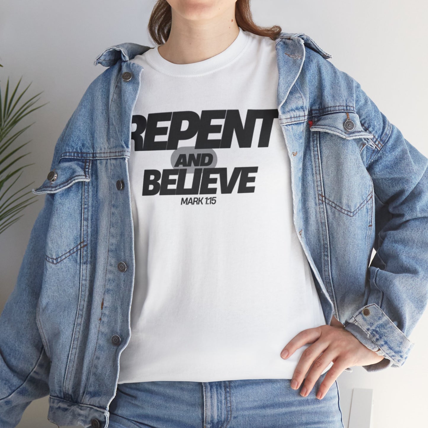 Repent and Believe Unisex Heavy Cotton Tee