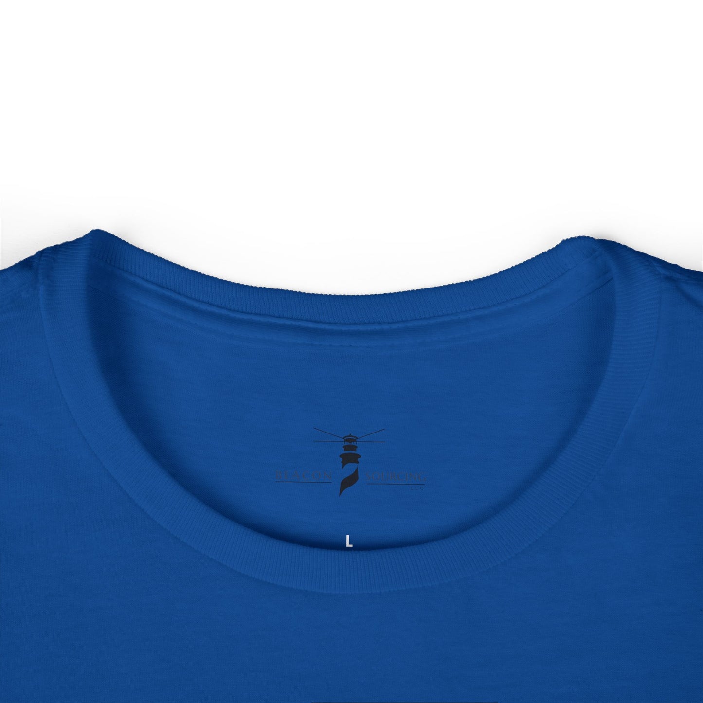 Women's Softstyle Tee with Minimalist Cross Design | Casual Faith-Inspired Shirt