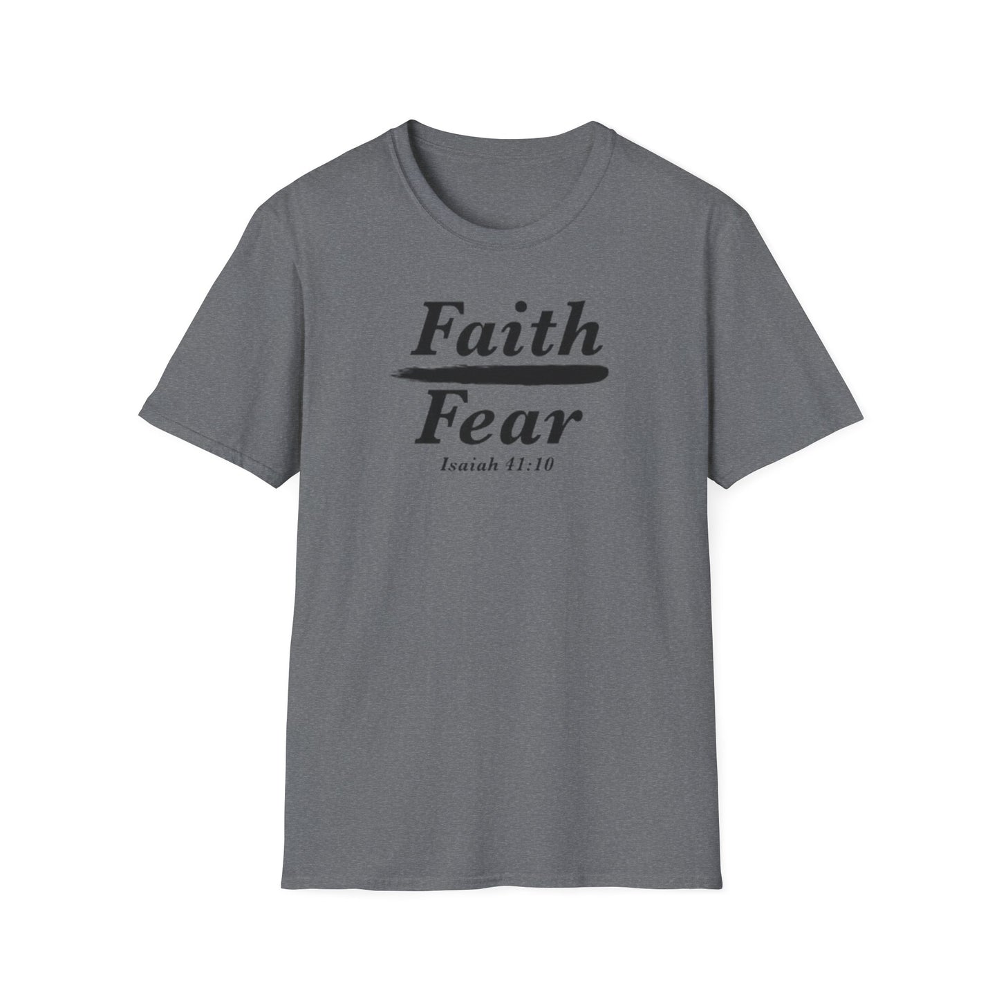 Faith Over Fear Christian Jesus Unisex Softstyle T-Shirt Isaiah 41:10