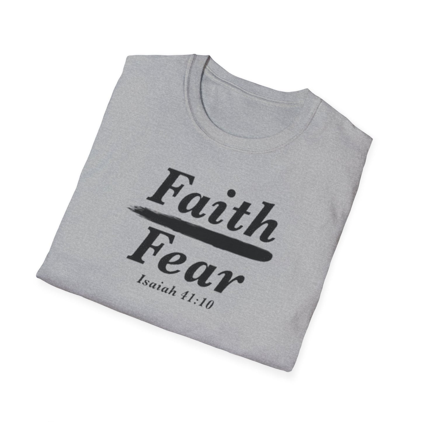 Faith Over Fear Christian Jesus Unisex Softstyle T-Shirt Isaiah 41:10