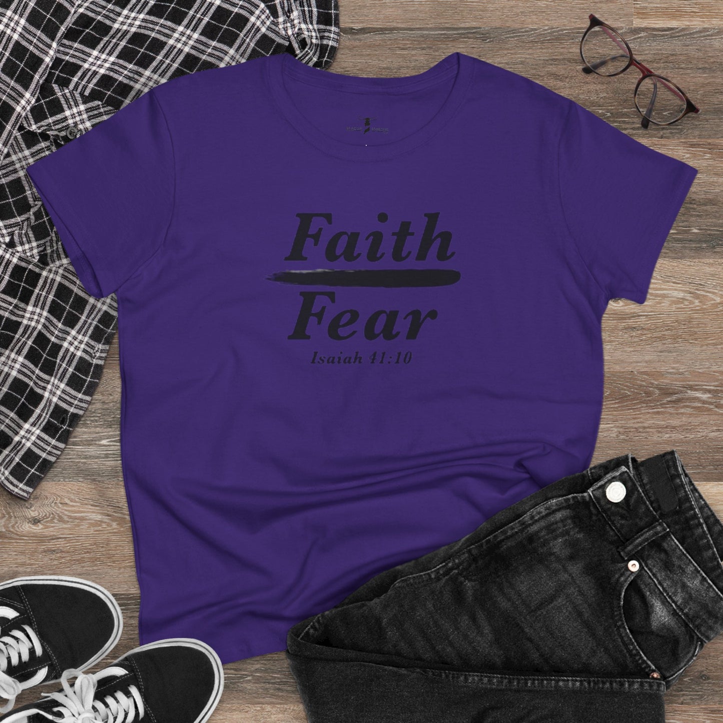 Faith Over Fear Women's Midweight Cotton Tee