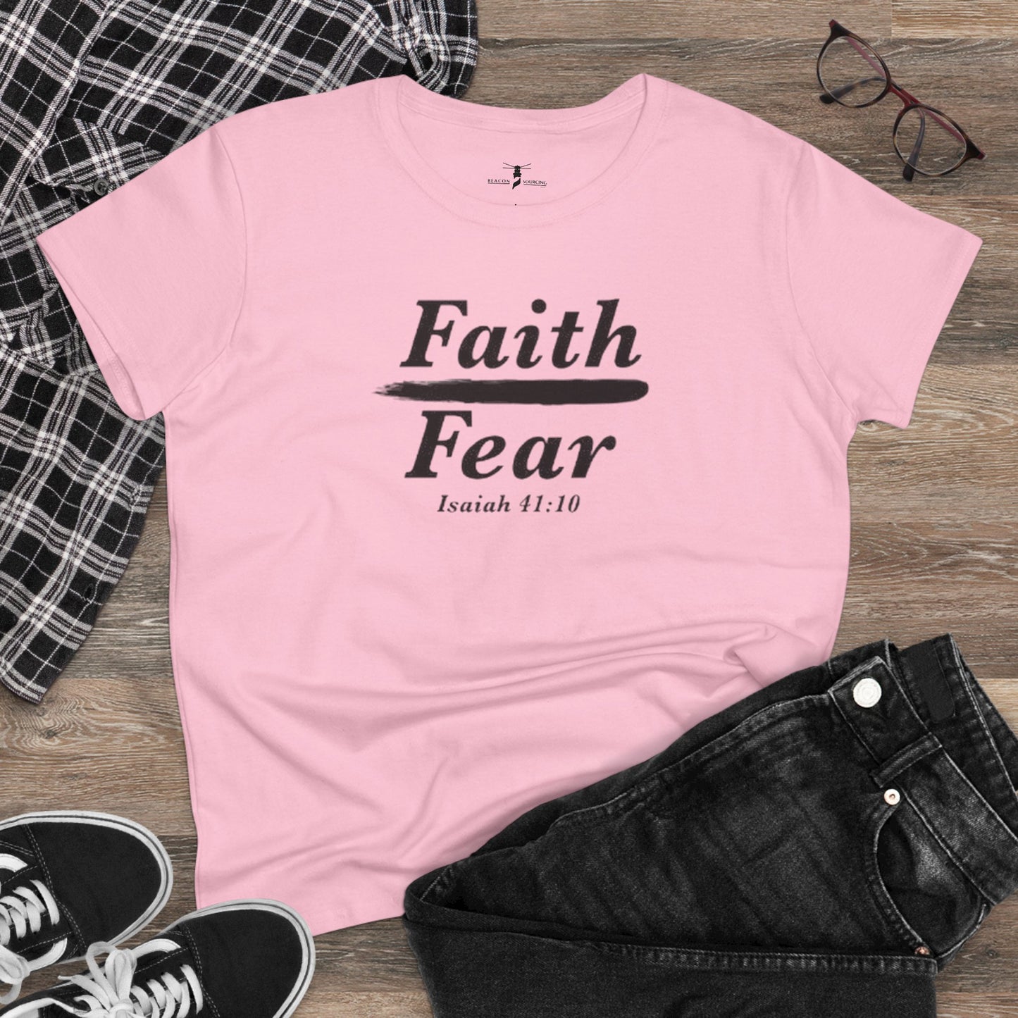 Faith Over Fear Women's Midweight Cotton Tee