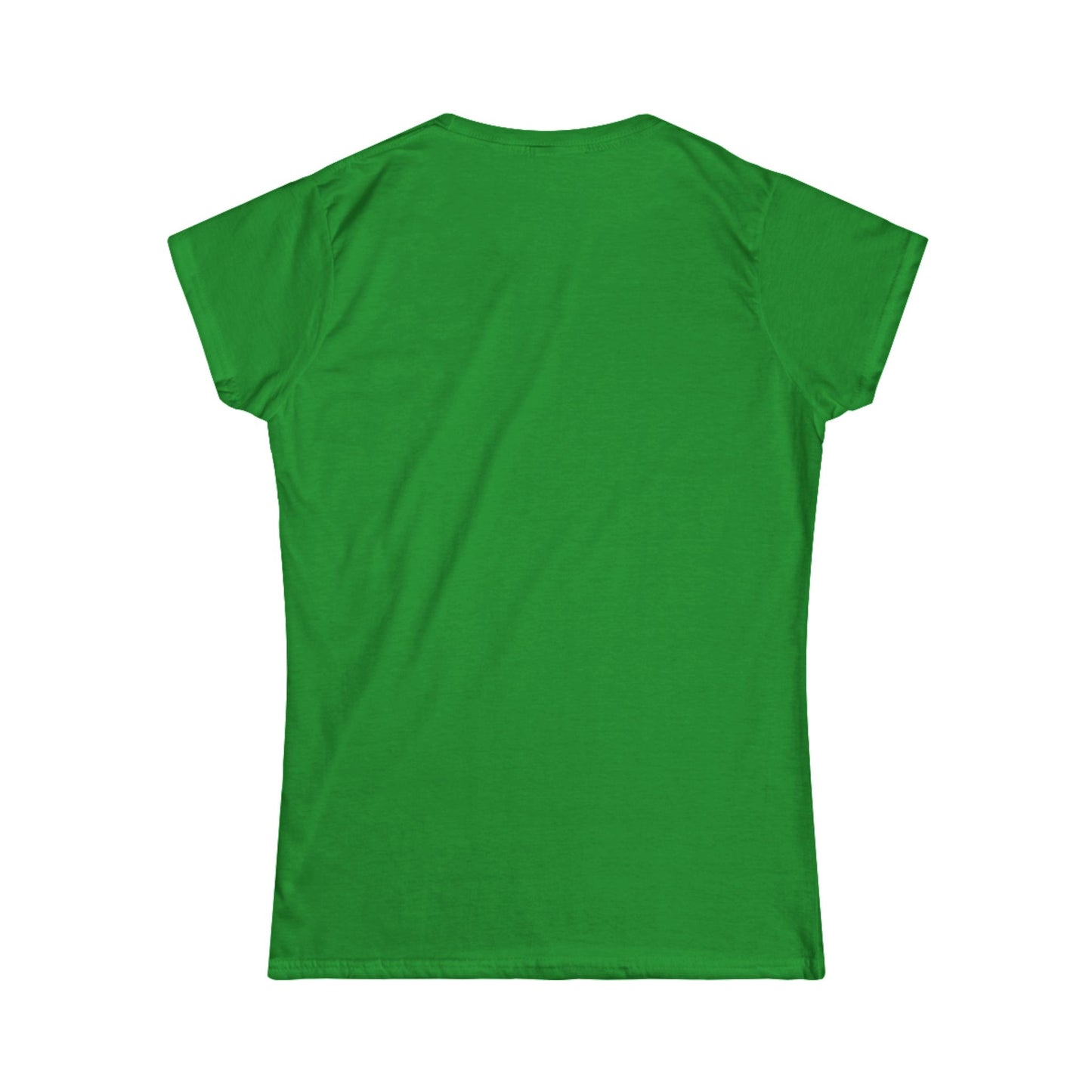Women's Softstyle Tee with Minimalist Cross Design | Casual Faith-Inspired Shirt
