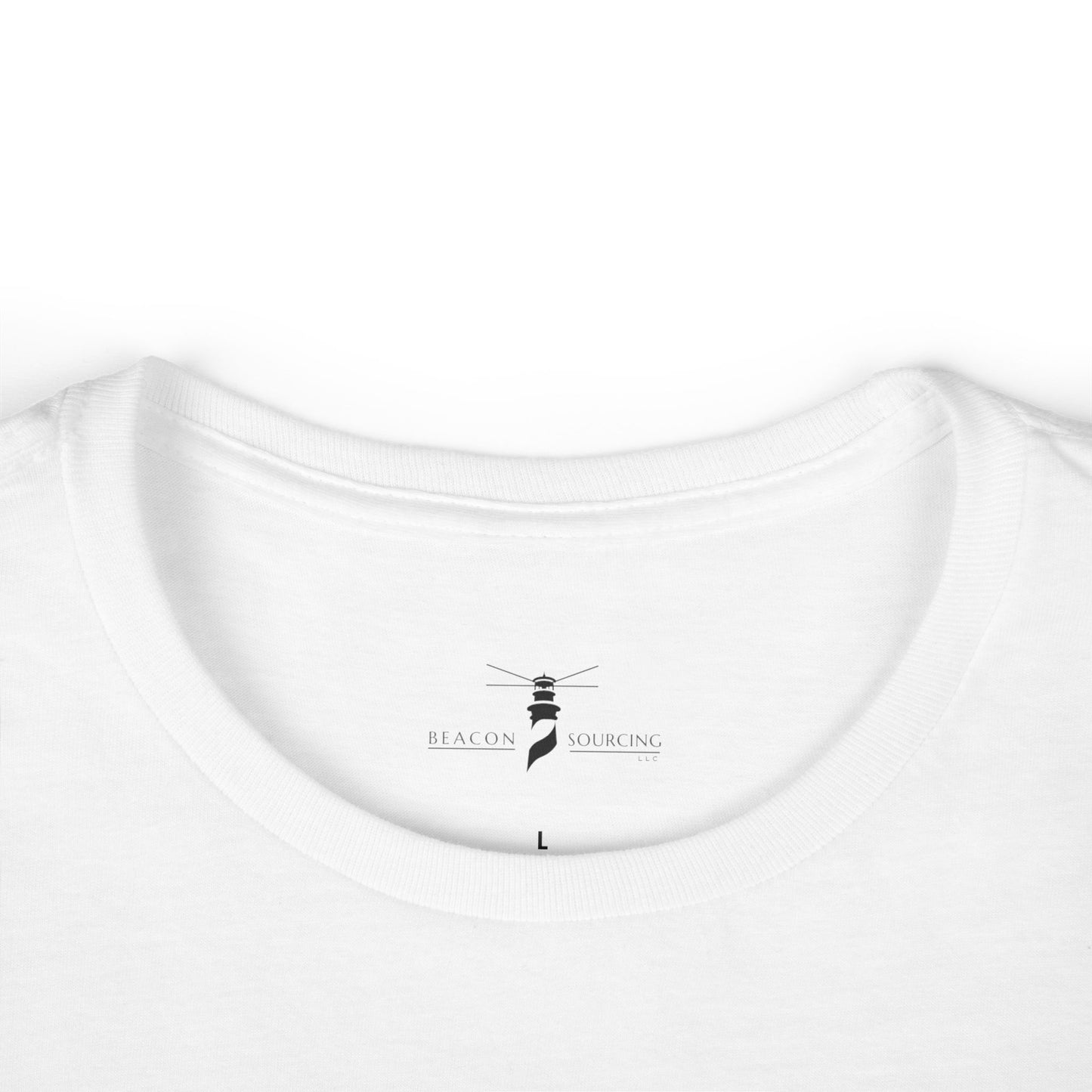 Women's Softstyle Tee with Minimalist Cross Design | Casual Faith-Inspired Shirt