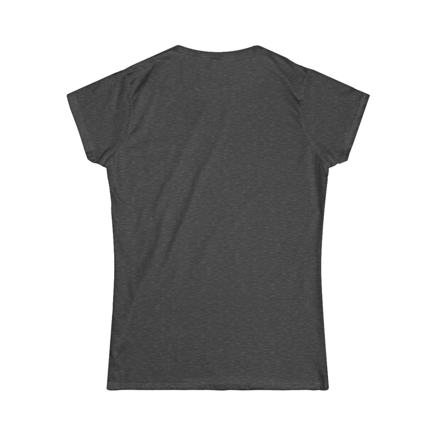 Women's Softstyle Tee with Minimalist Cross Design | Casual Faith-Inspired Shirt