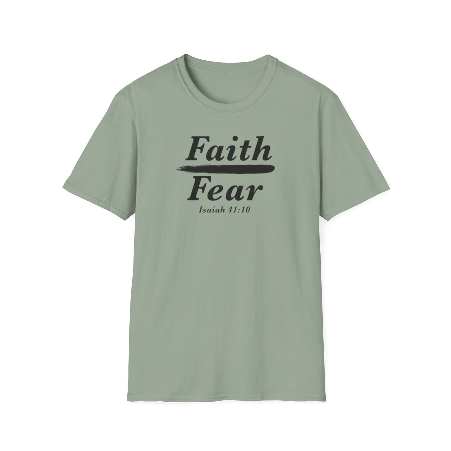 Faith Over Fear Christian Jesus Unisex Softstyle T-Shirt Isaiah 41:10