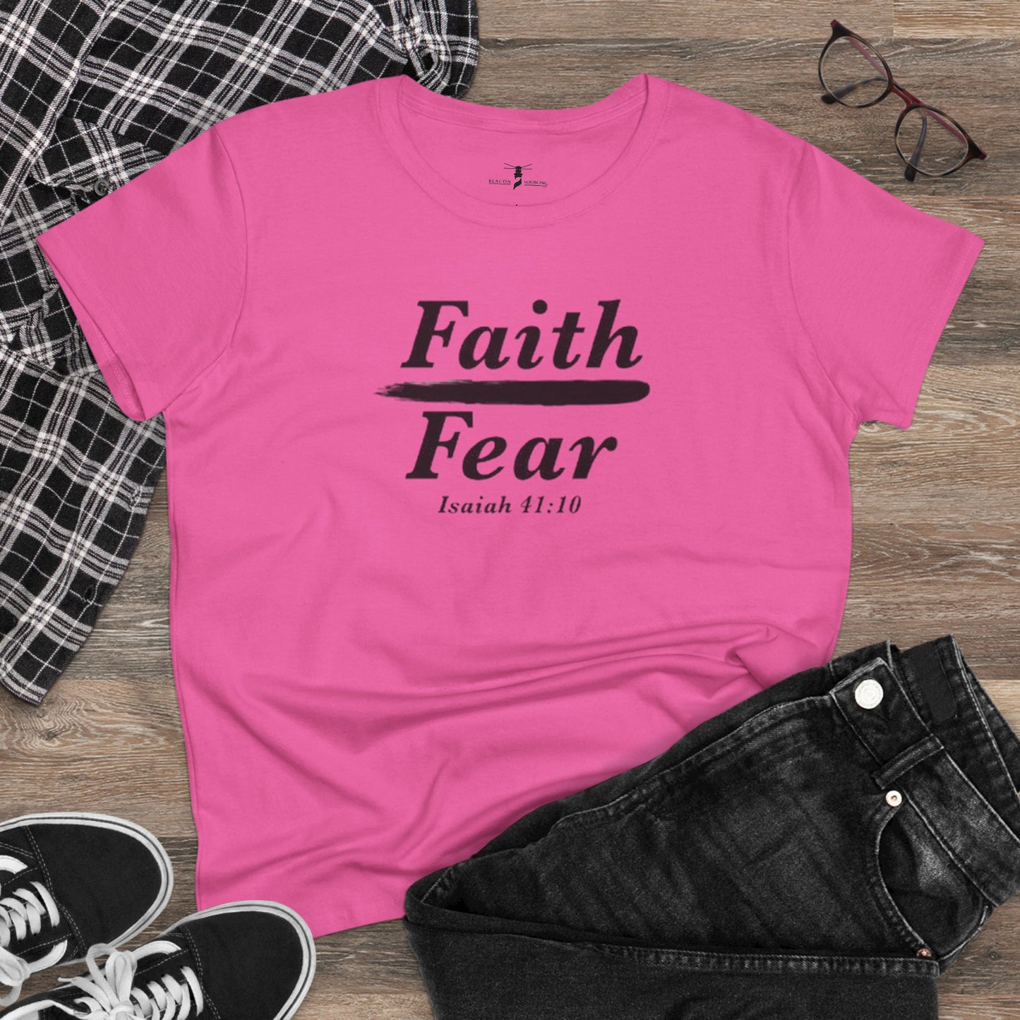 Faith Over Fear Women's Midweight Cotton Tee