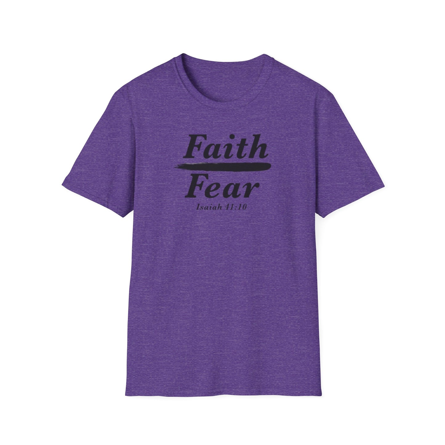 Faith Over Fear Christian Jesus Unisex Softstyle T-Shirt Isaiah 41:10