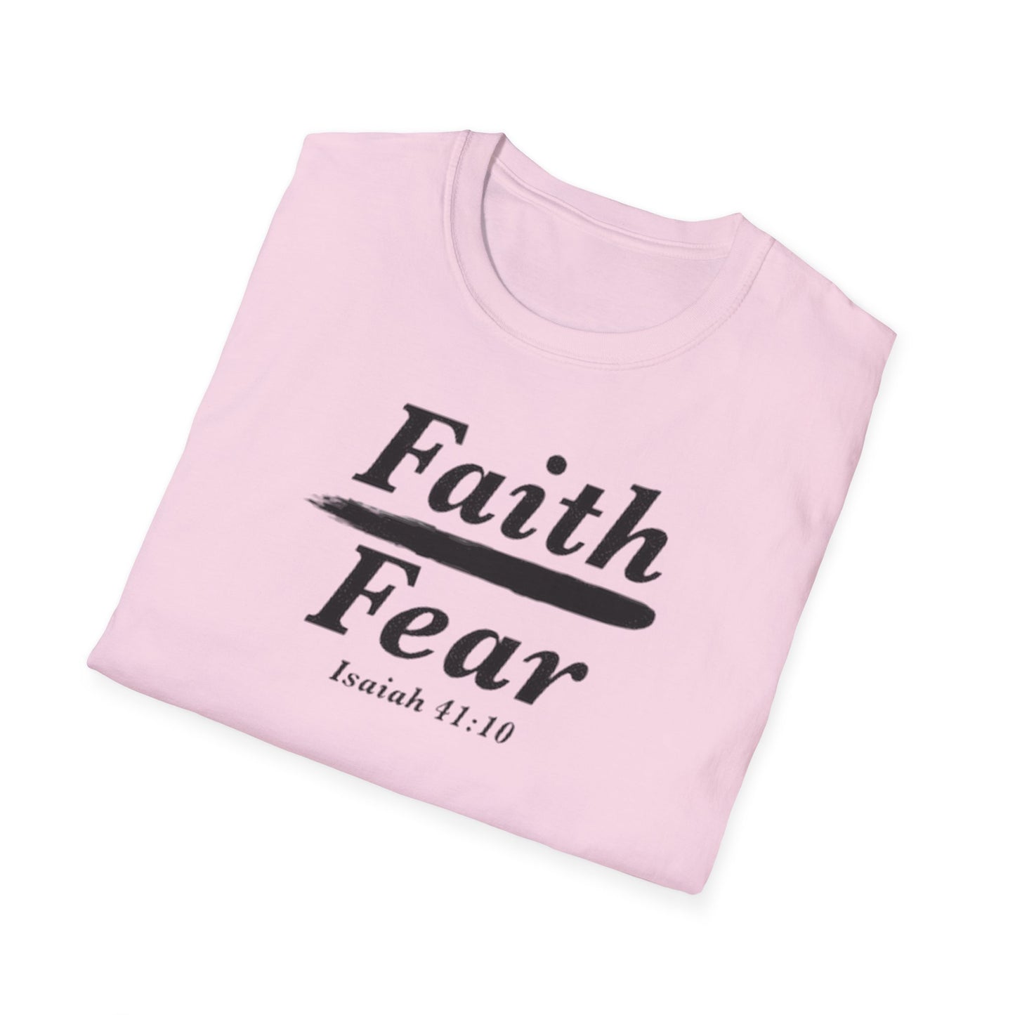 Faith Over Fear Christian Jesus Unisex Softstyle T-Shirt Isaiah 41:10
