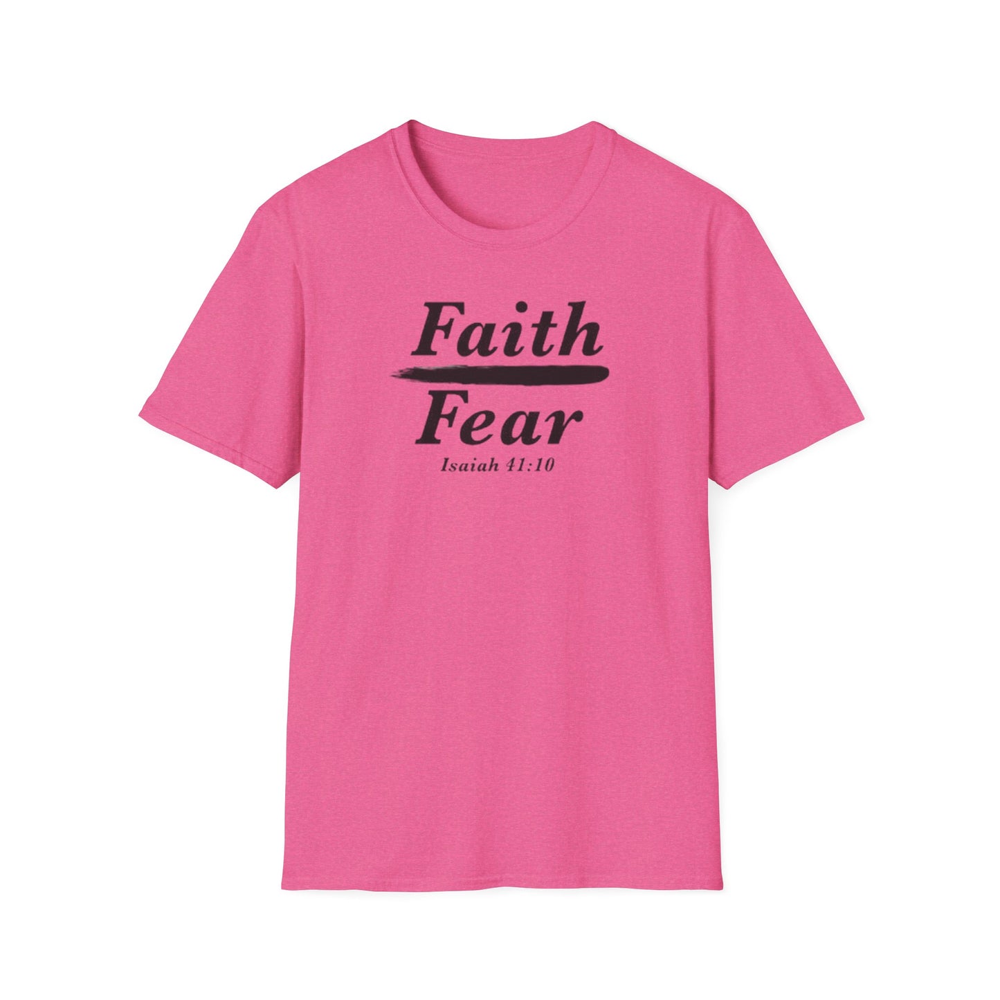 Faith Over Fear Christian Jesus Unisex Softstyle T-Shirt Isaiah 41:10